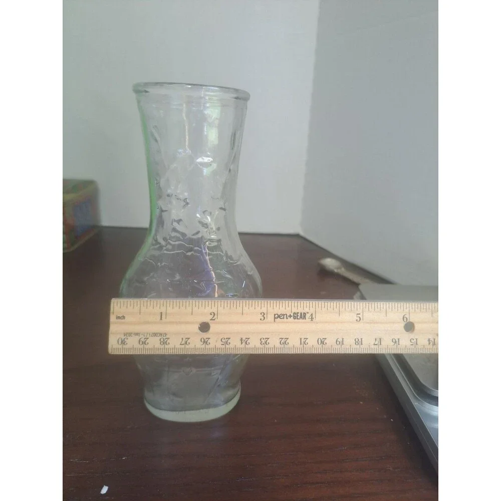 Vintage Good Seasons Salad Dressing Cruet Glass With Embossed Leaves And Vines